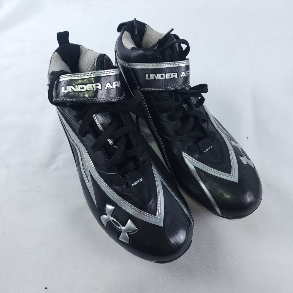 Under Armour Black Football Cleats Shoes Men Left 9.5 Right 10 (1208559) - Picture 5 of 12